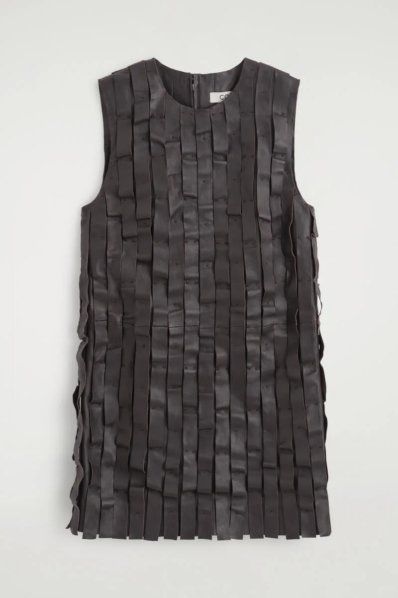 Raw-Cut Leather Top by COS