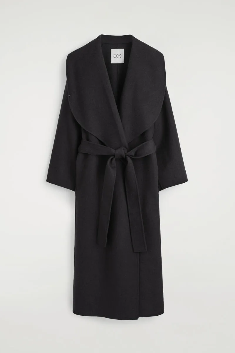 Double-Faced Wool Shawl-Collar Coat by COS