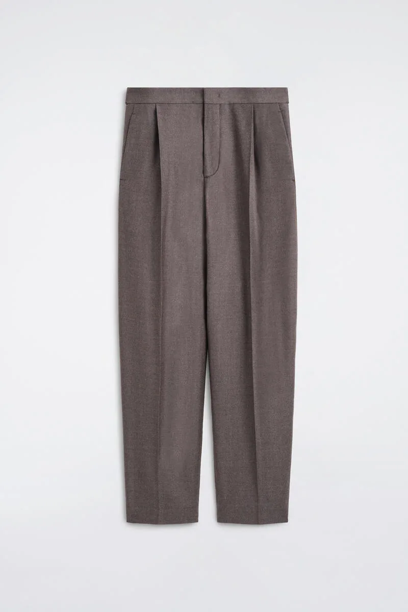 Wool-Flannel Relaxed-Fit Straight-Leg Pants by COS