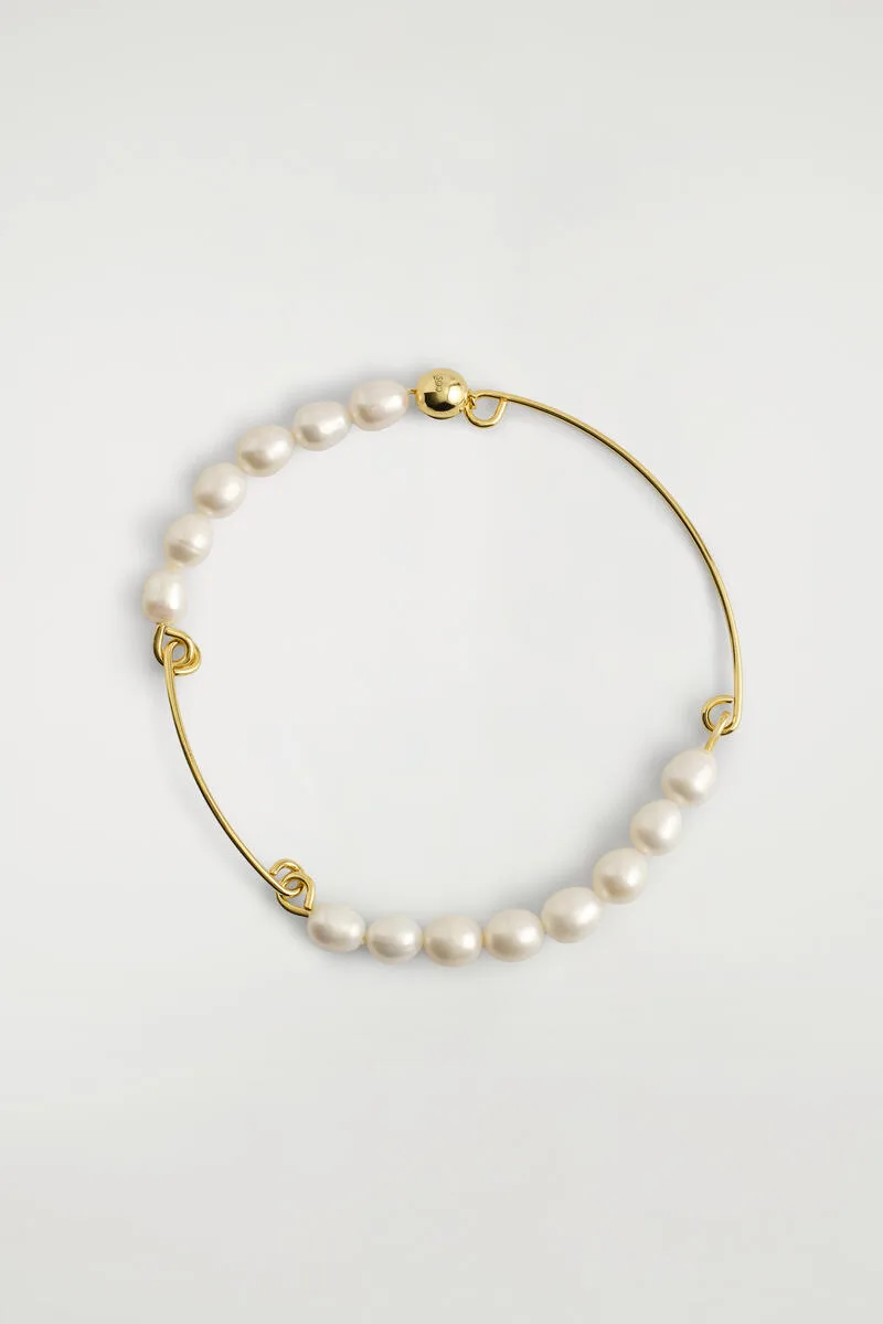 Freshwater Pearl Cuff Necklace by COS