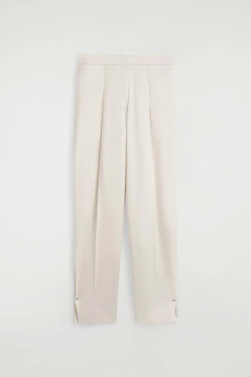 Tailored Matte-Satin Barrel-Leg Pants by COS