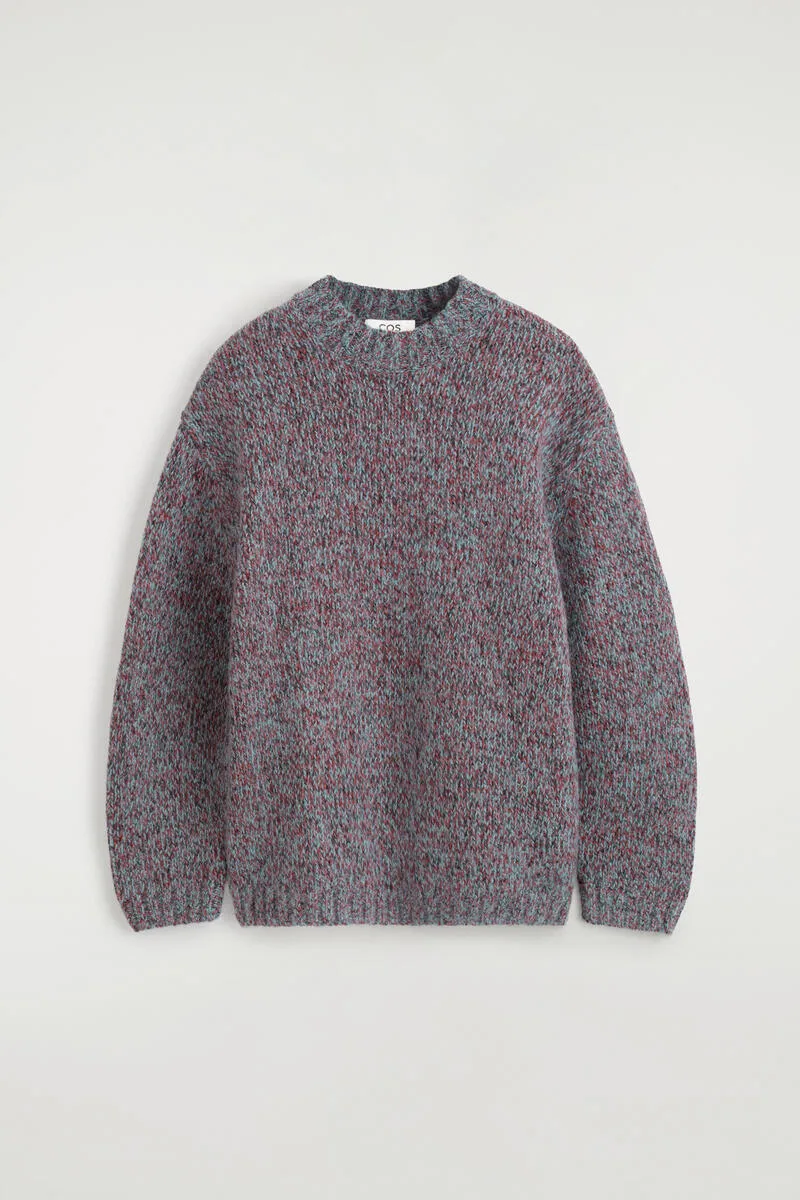 Tri-Tone Wool-Mohair Sweater by COS