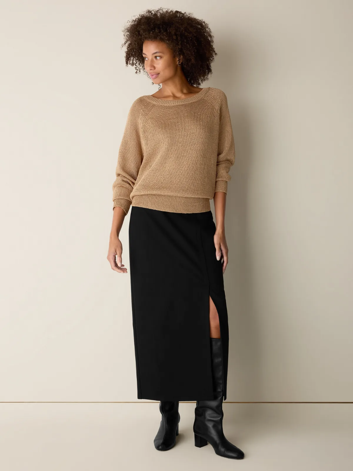Washable Flex Ponte Straight Skirt by EILEEN FISHER