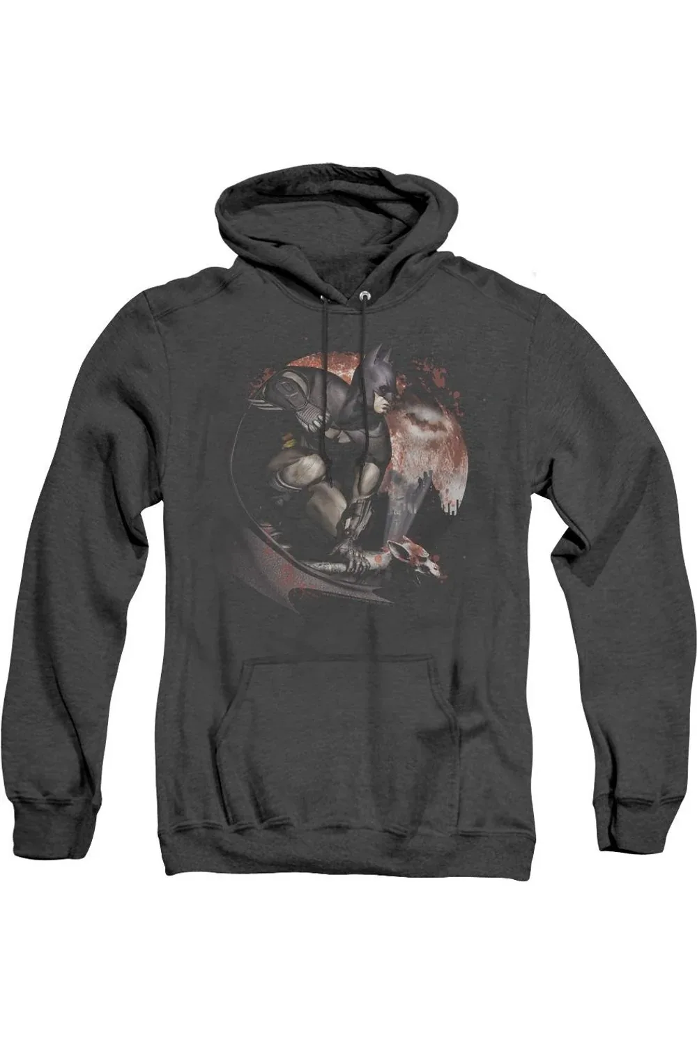 Batman Arkham City Blood Moon Heather Hoodie / Hooded Sweatshirt