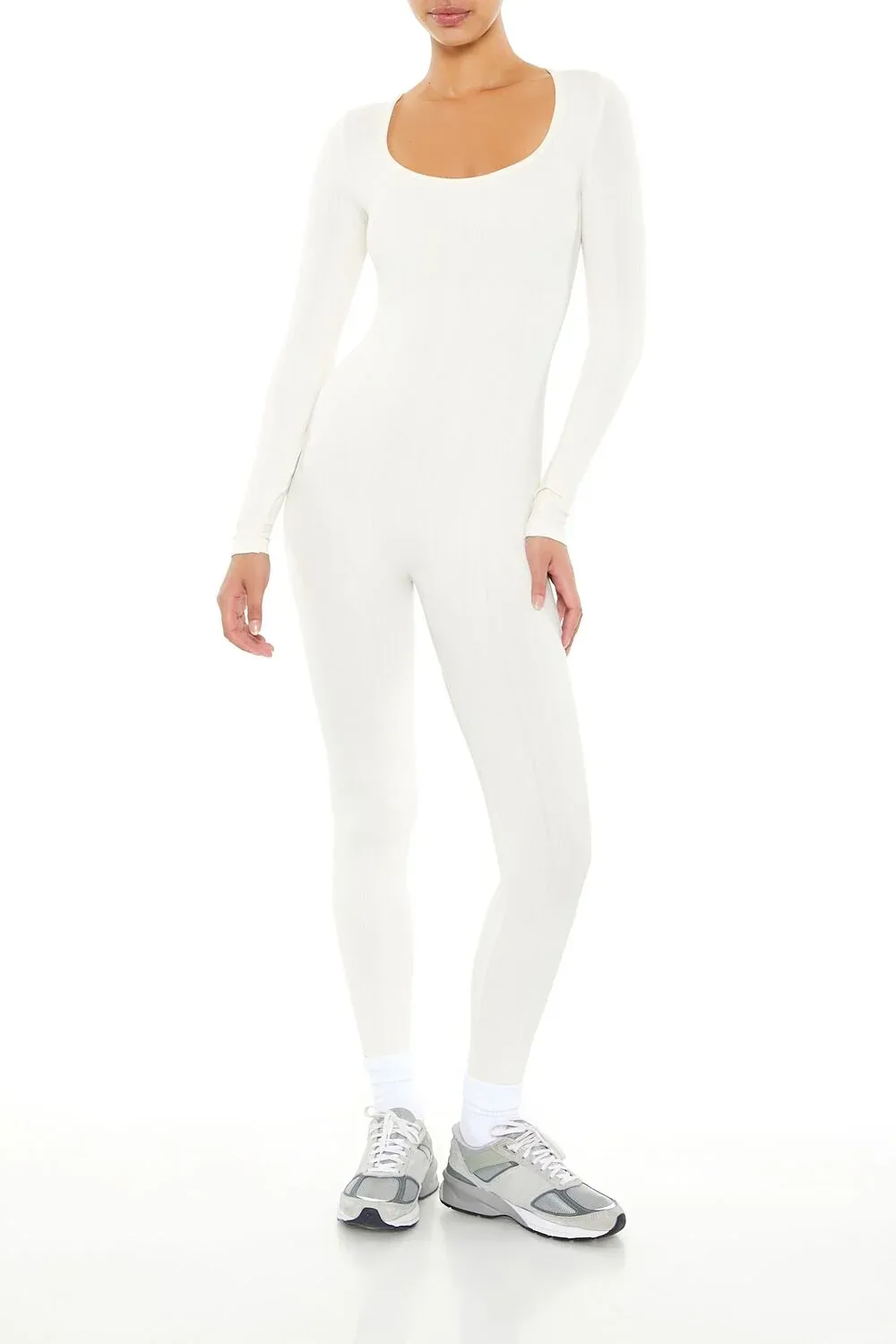 Scoop Ribbed Knit Jumpsuit by Forever 21
