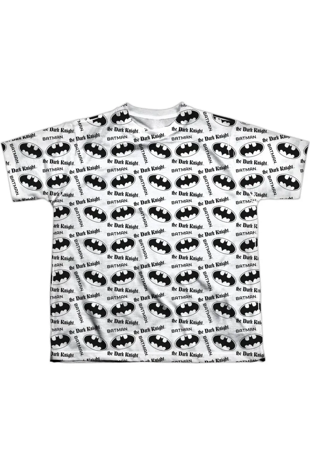Batman Repeat Dark Knight Short Sleeve Poly Crew Tee / T-Shirt by Gildan