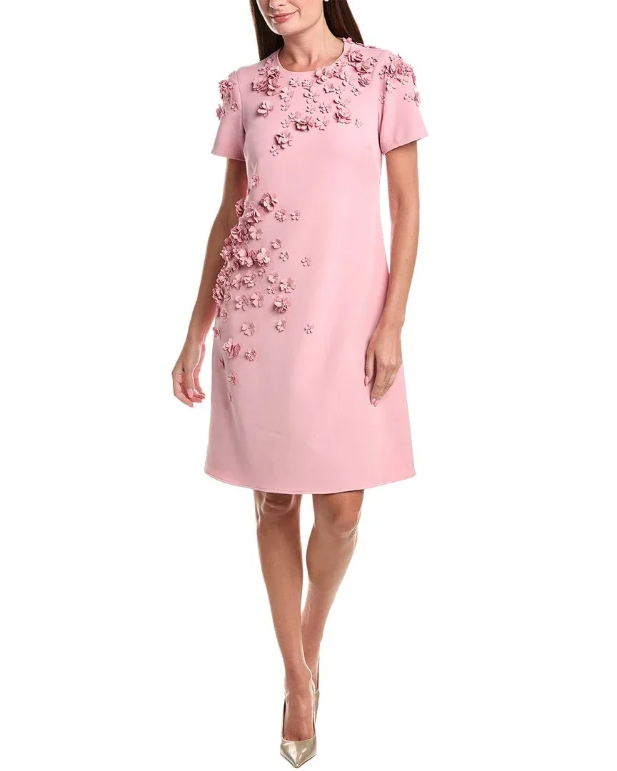 Crepe 3D A-Line Dress by Teri Jon by Rickie Freeman