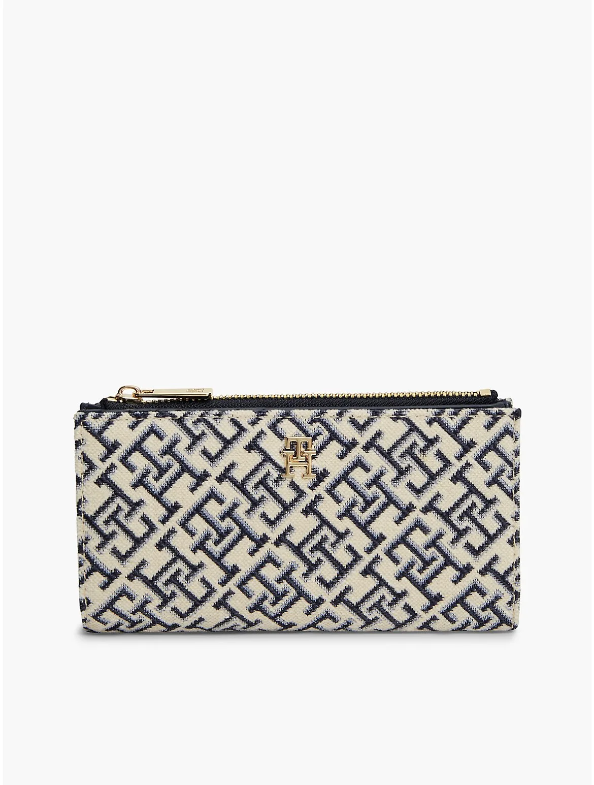 Jacquard Monogram Long Bifold Wallet by Tommy Hilfiger