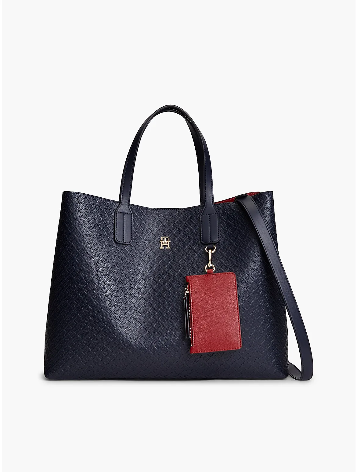 Allover Debossed Monogram Satchel Bag by Tommy Hilfiger