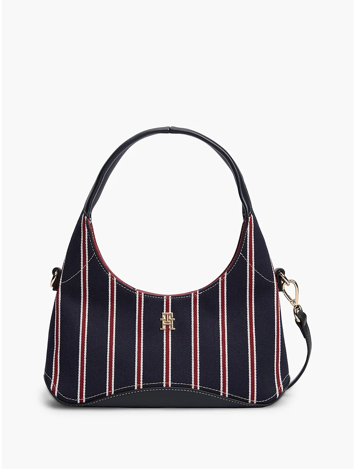 Monogram Striped Mini Crescent Bag by Tommy Hilfiger