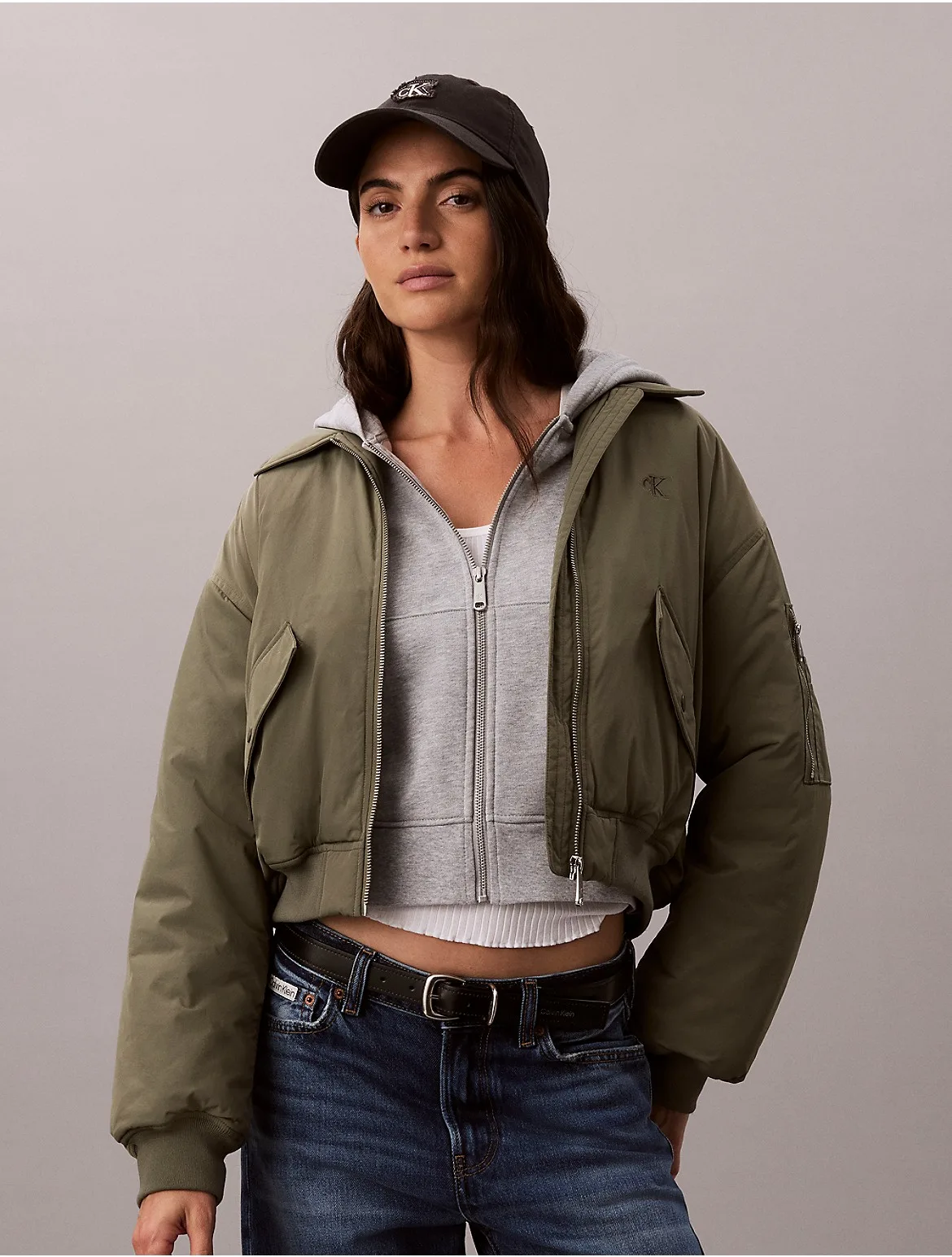 Nylon Padded Bomber Jacket