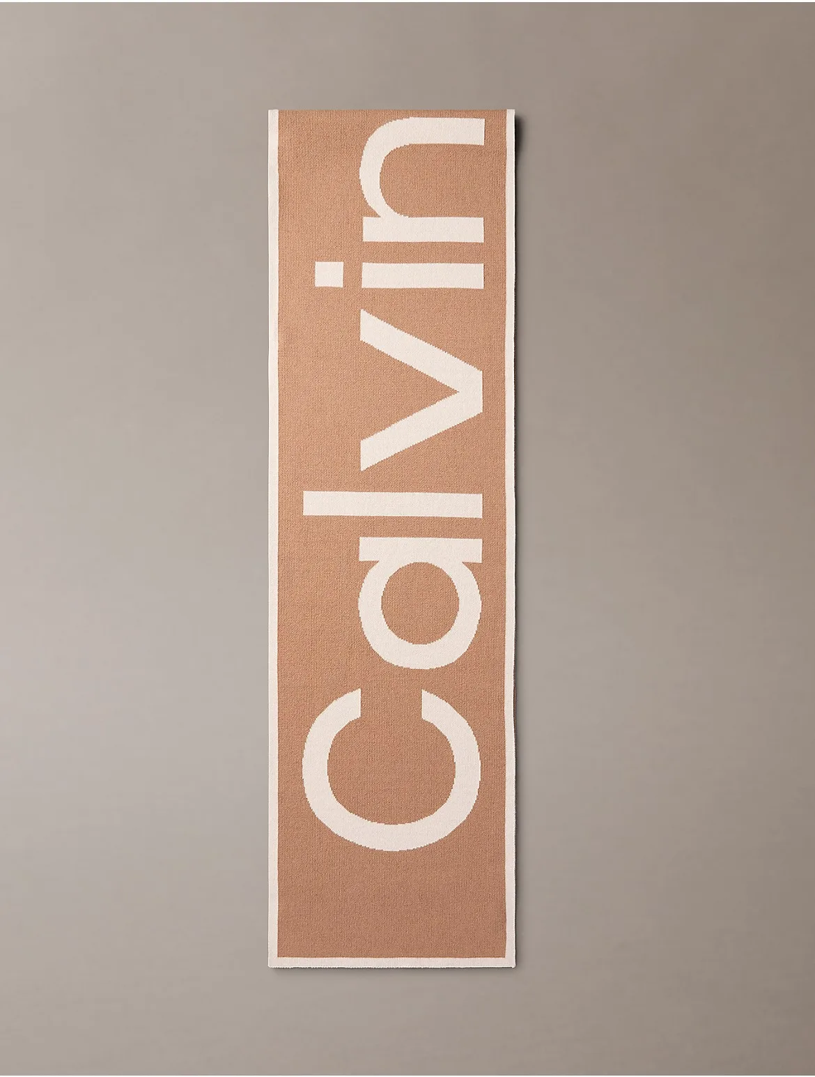 Bold Logo Two-Tone Jacquard Scarf by Calvin Klein