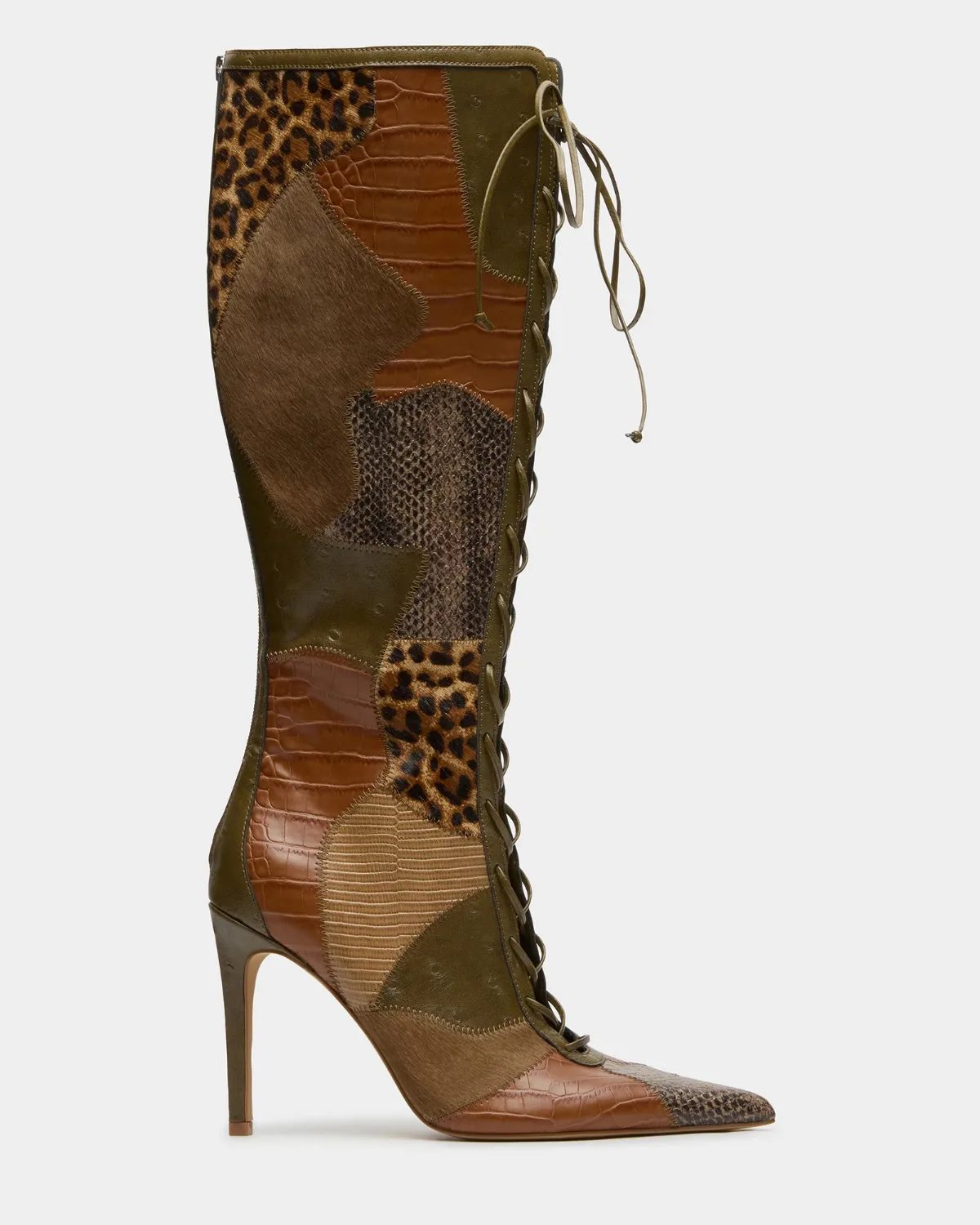 Marelyn Wide Calf Lace-Up Boots - Leather by Steve Madden