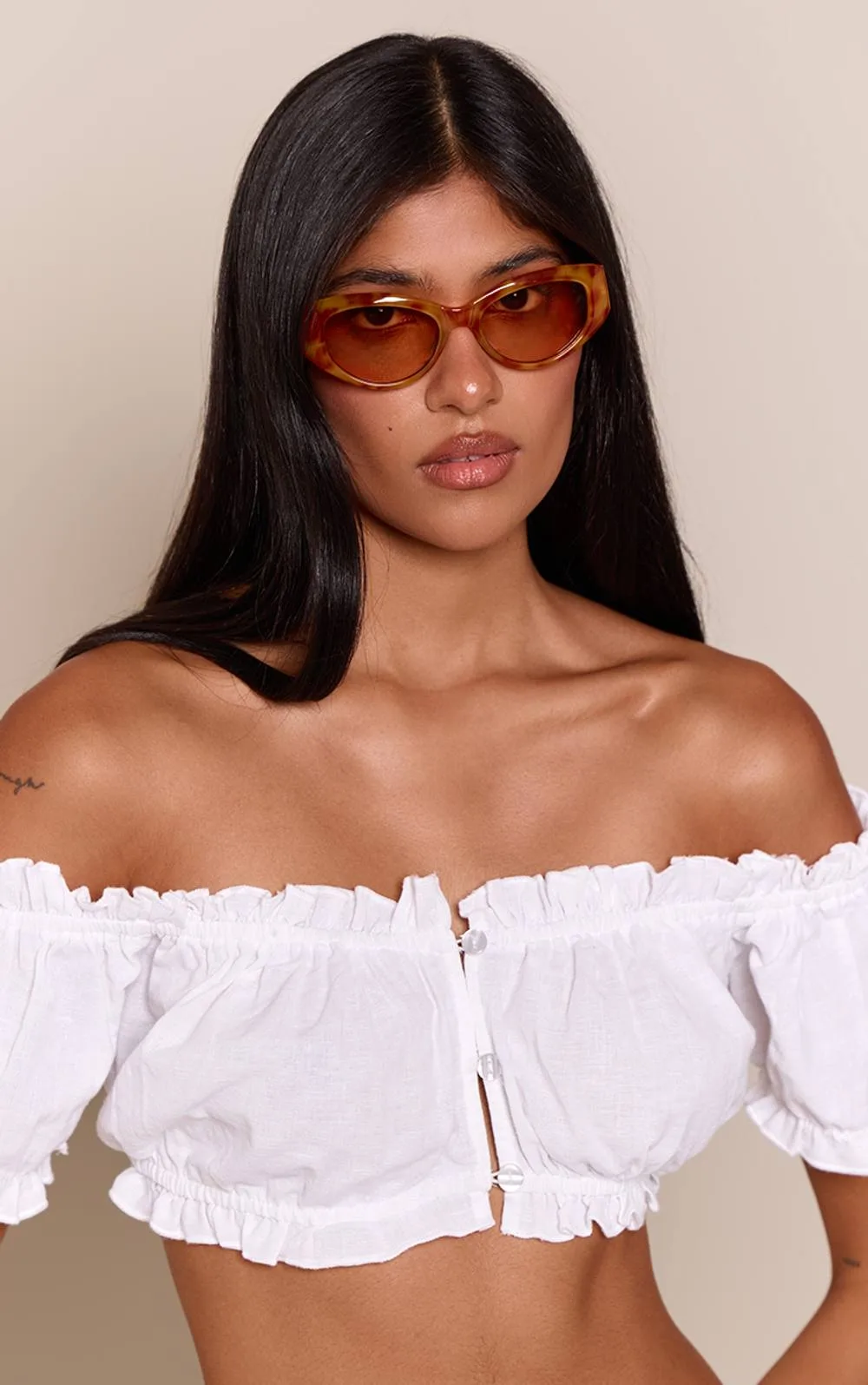 Rounded Cat Eye Sunglasses by PrettyLittleThing