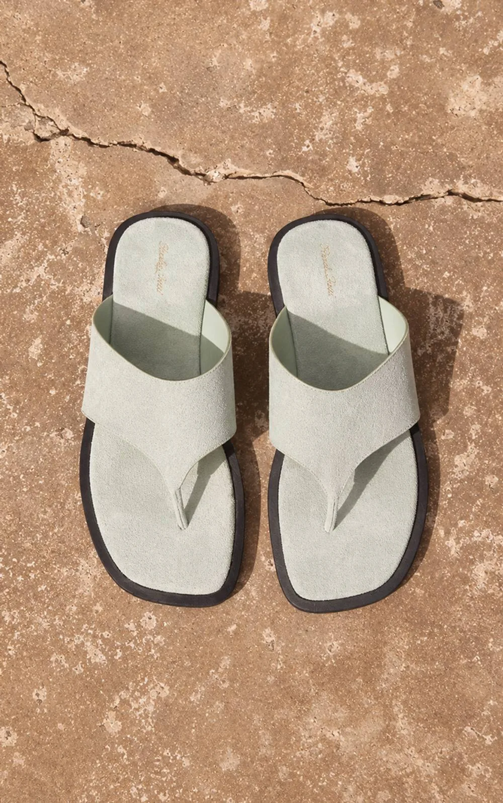 Faux Suede High Vamp Toe Thong Flat Sandal by PrettyLittleThing