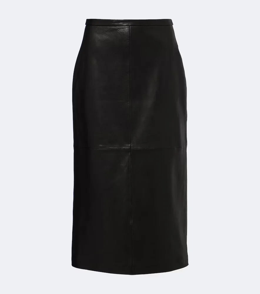 Alana Leather Pencil Skirt by Nour Hammour