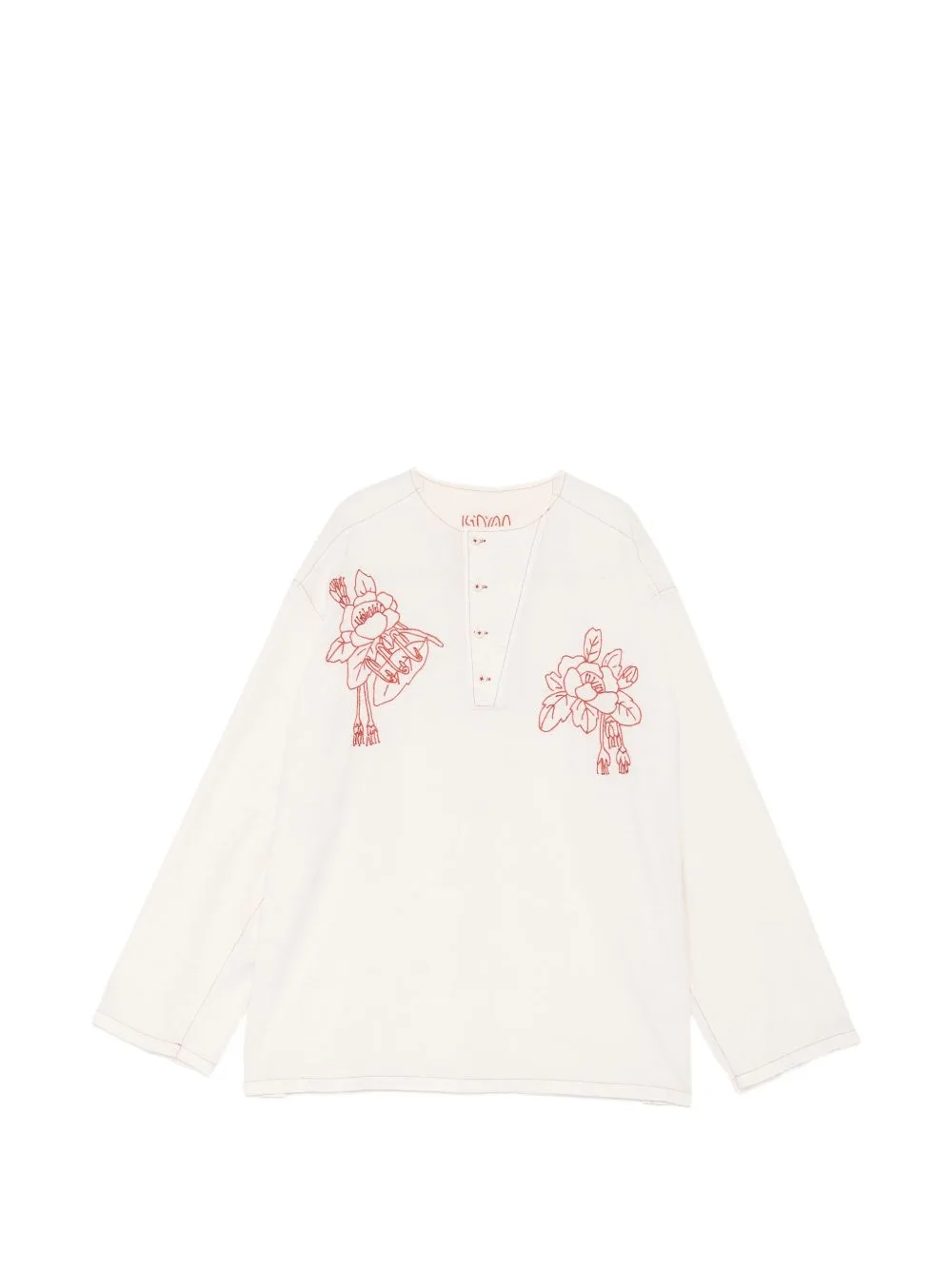 Floral Embroidery Blouse by Kinyan Lam