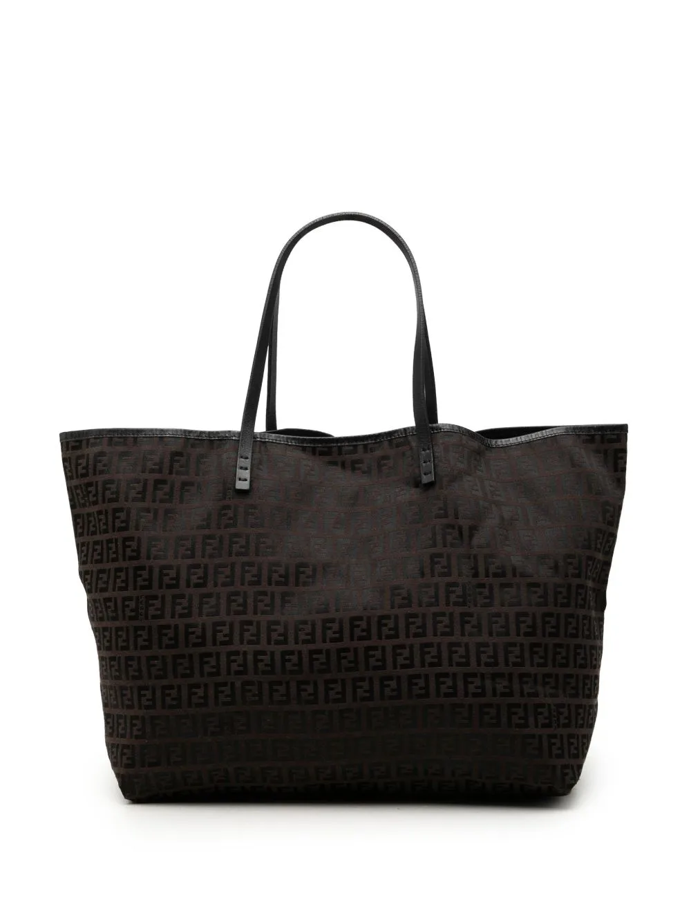 2000-2010 Medium Zucchino Canvas Roll Tote Bag by Fendi Pre-Owned
