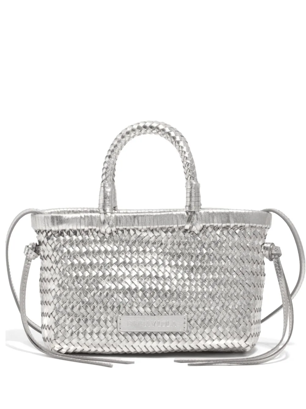 Mini Braided-Handle Leather Tote Bag by BIMBA Y LOLA