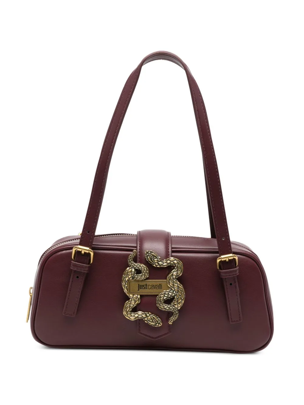 Snake-Plaque Faux-Leather Shoulder Bag by Just Cavalli