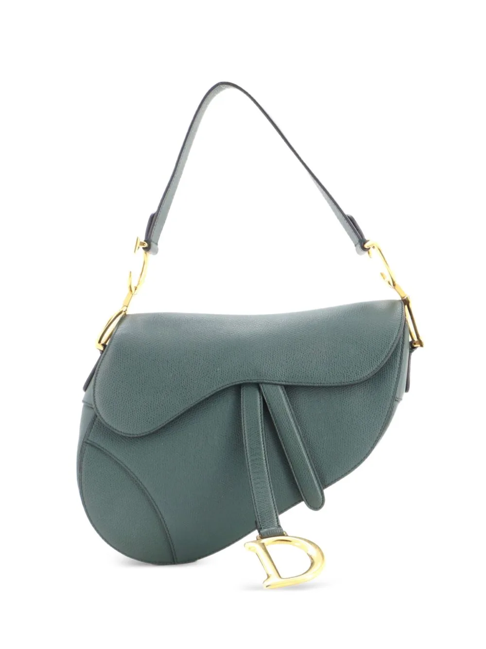 Saddle Handbag Leather Micro Shoulder Bag by Christian Dior Pre-Owned