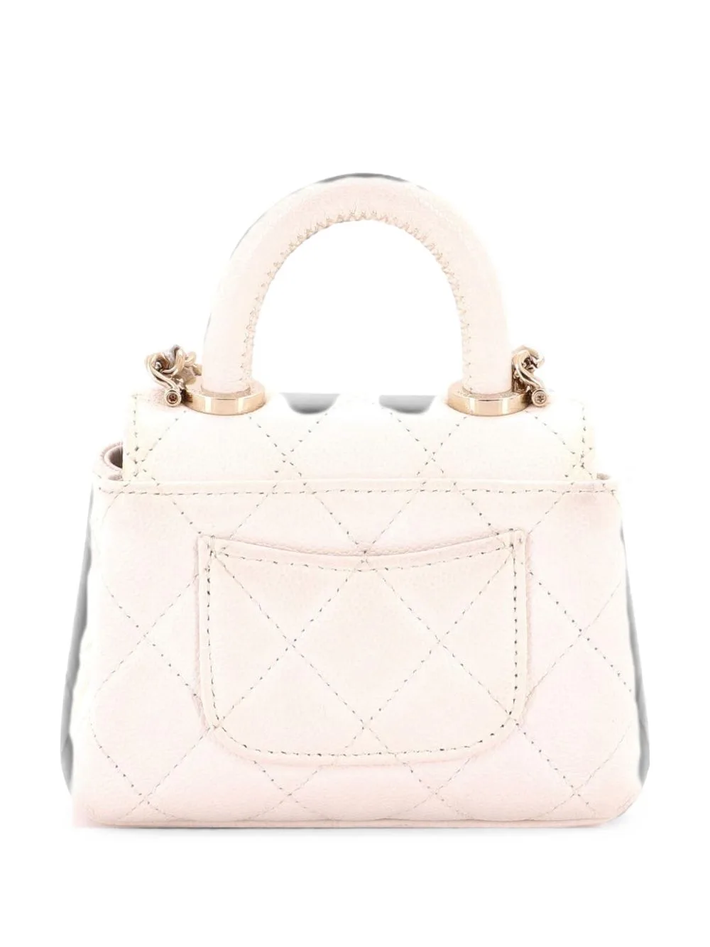 Coco Top Handle Clutch with Chain Quilted Caviar Satchel by CHANEL Pre-Owned