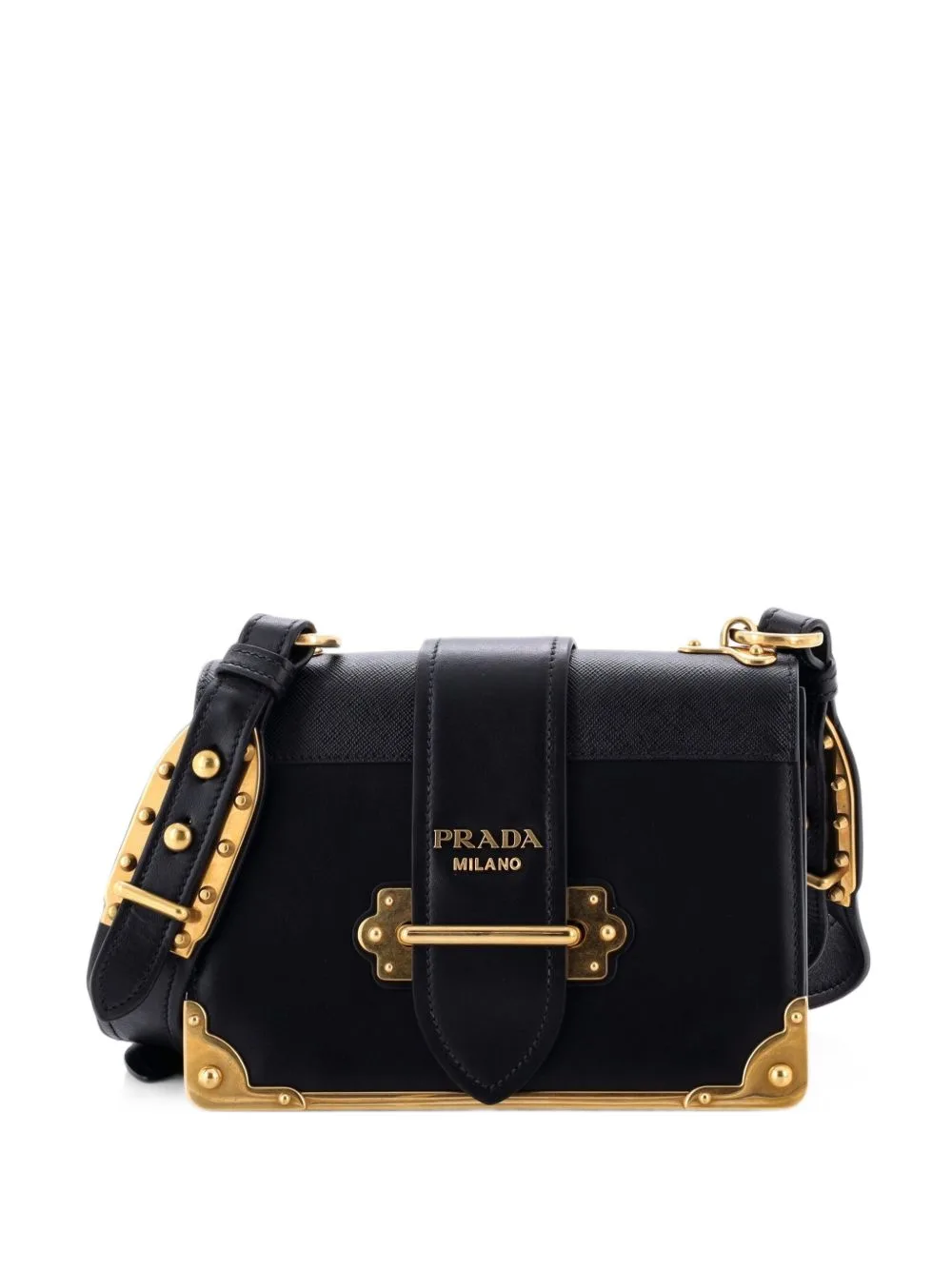 Cahier Leather and Saffiano Leather Small Crossbody Bag