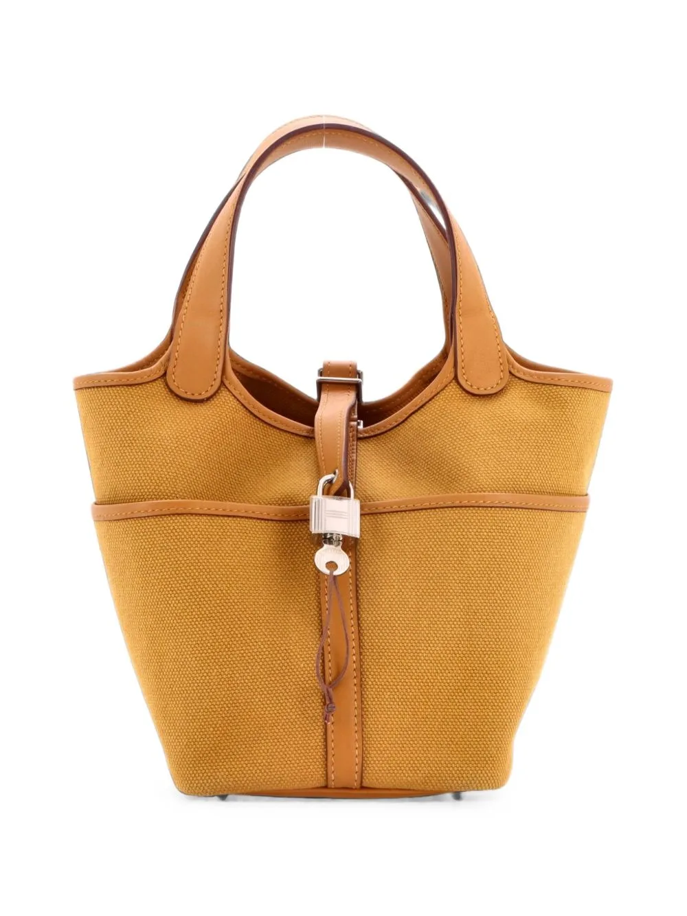 Cargo Picotin Lock Bag Canvas and Swift PM Bucket Bag by Hermès Pre-Owned