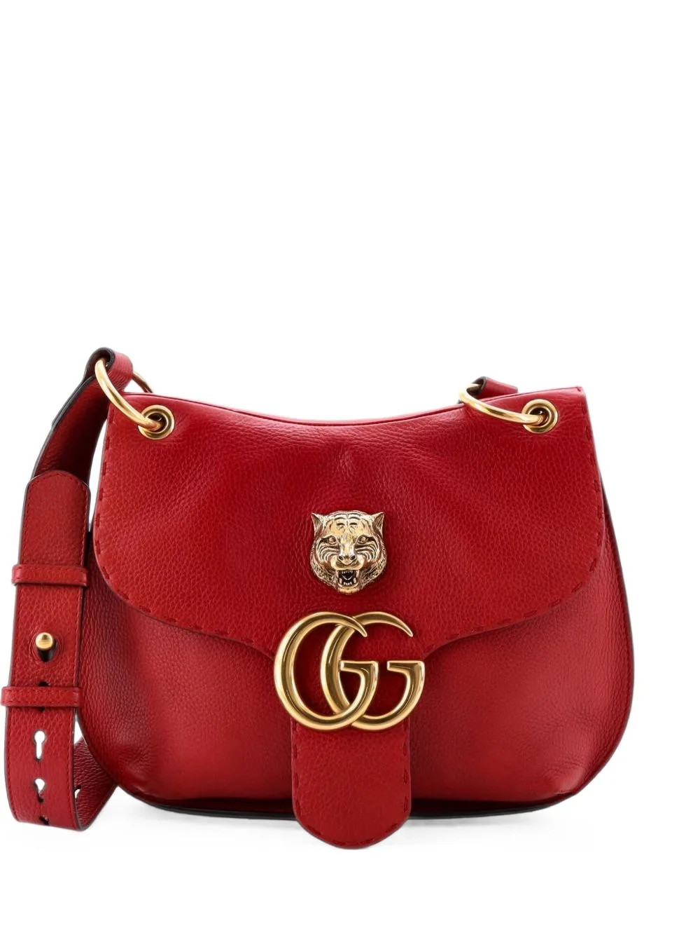 GG Marmont Animalier Shoulder Bag Leather Medium Crossbody Bag by Gucci Pre-Owned