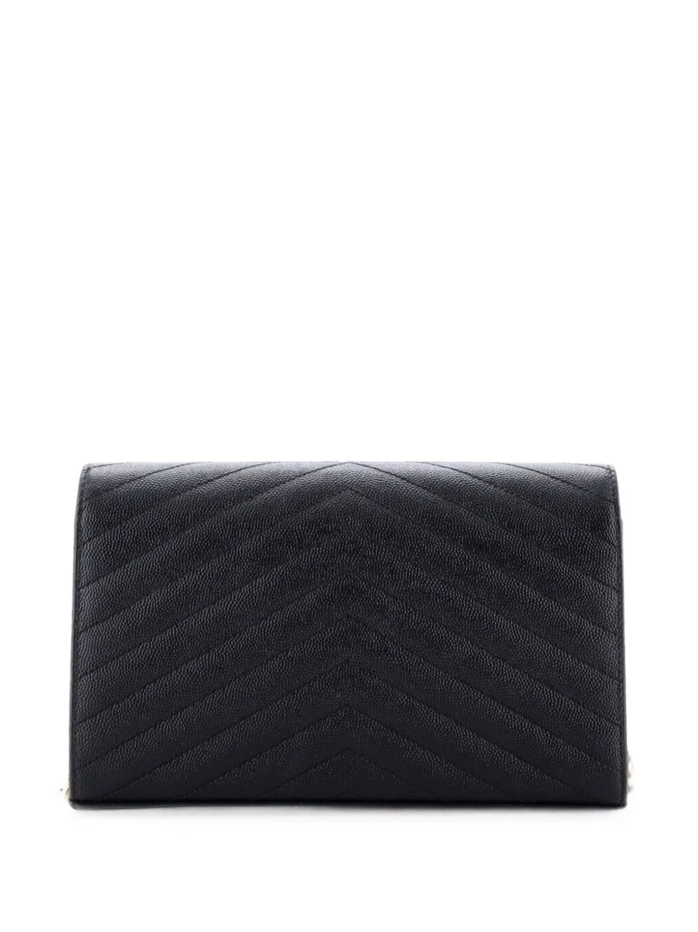 Classic Monogram Wallet on Chain Matelasse Chevron Leather Medium Crossbody Bag by Saint Laurent Pre-Owned