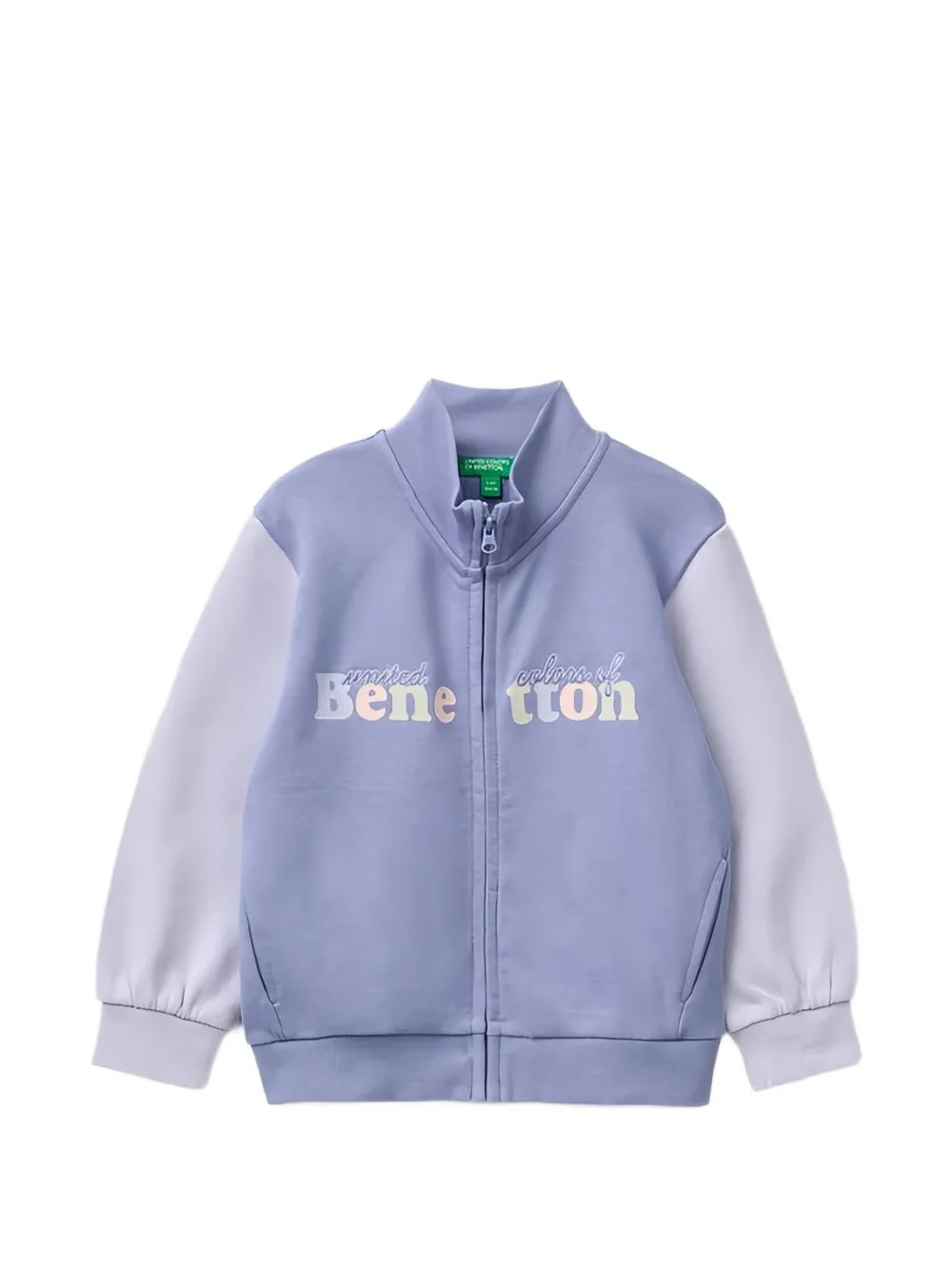 Logo-Print Panelled Jacket by Benetton