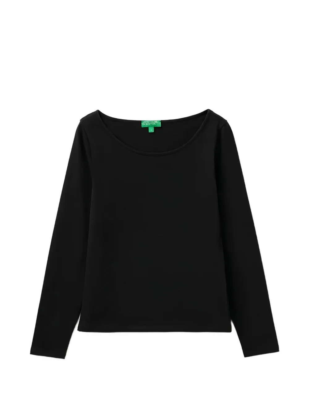 Long-Sleeve Scoop-Neck T-Shirt by Benetton