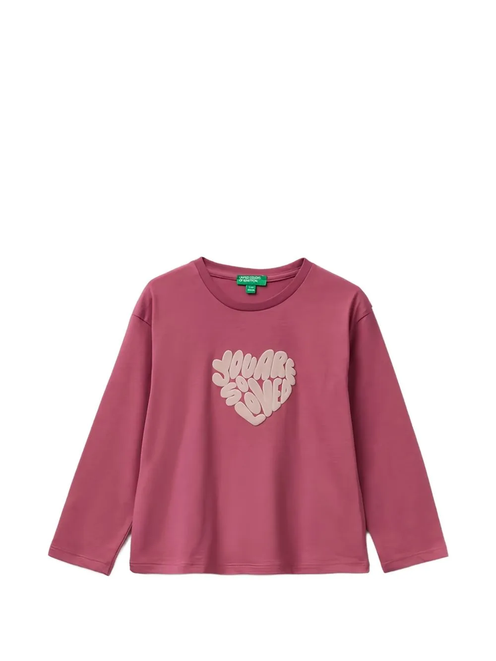 Heart-Patch Long-Sleeve T-Shirt by Benetton