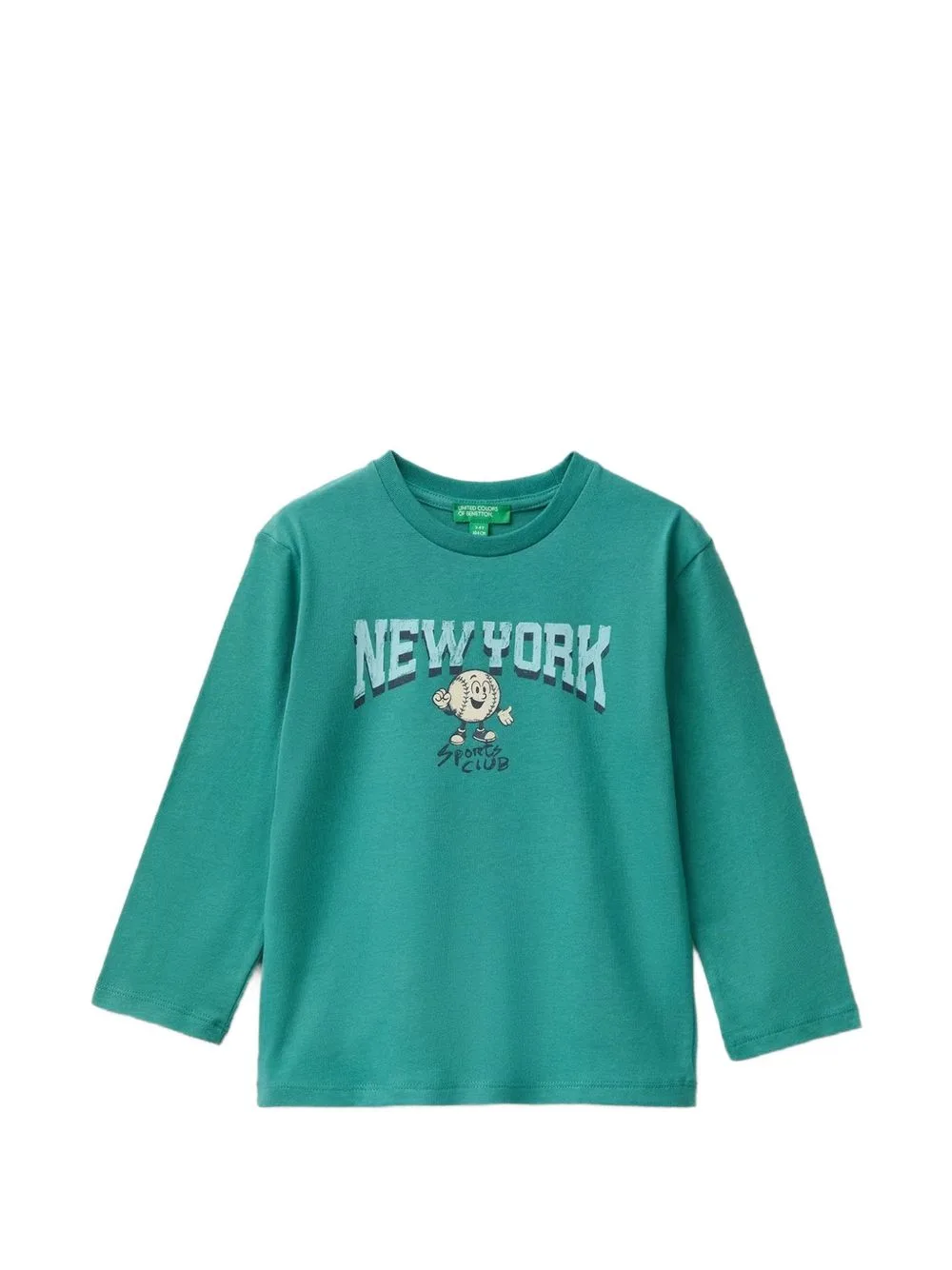 Graphic-Print Long-Sleeve T-Shirt by Benetton
