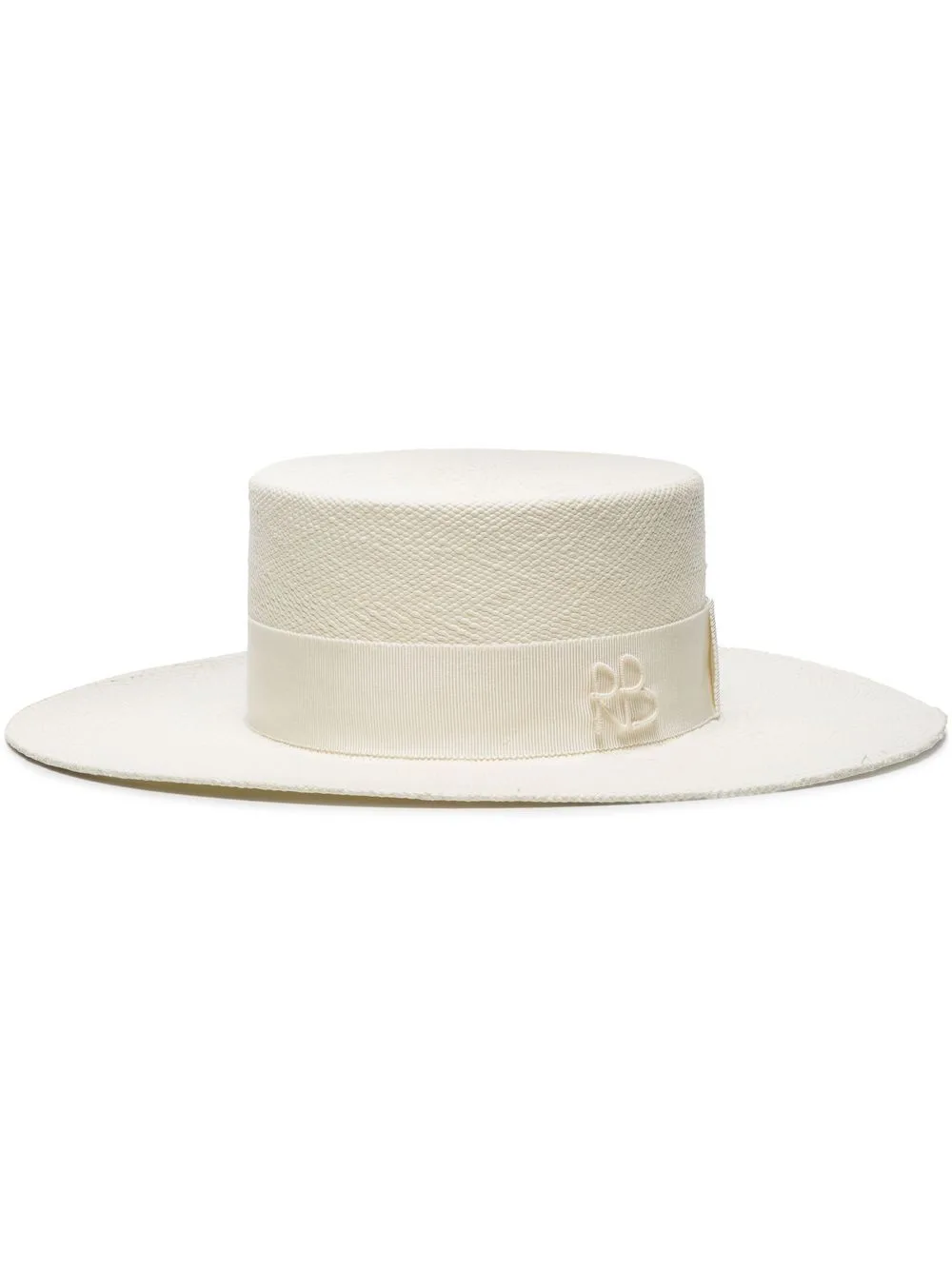Double-Chain Strap Boater Hat by Ruslan Baginskiy