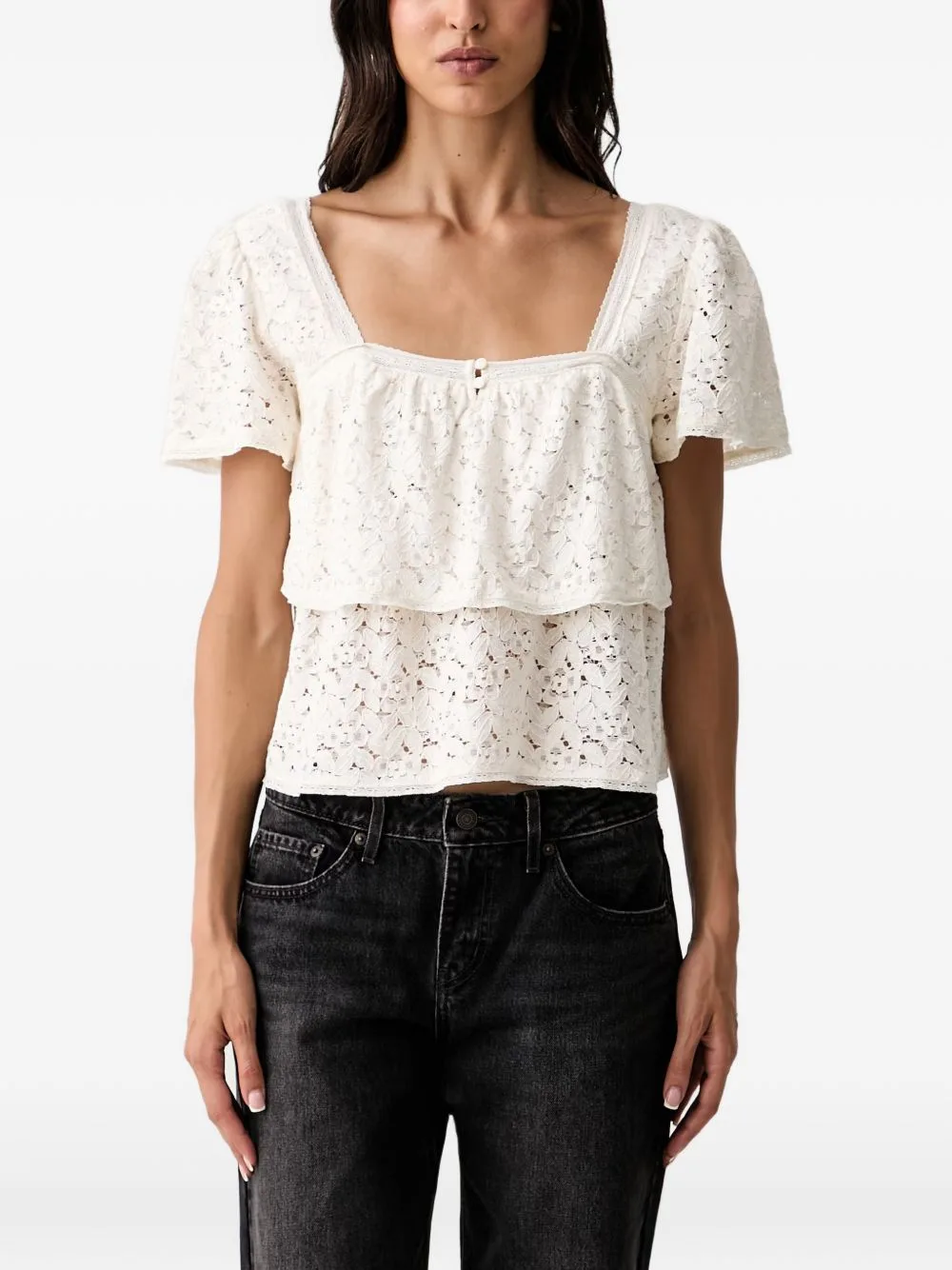 Dom Lace Tiered Top