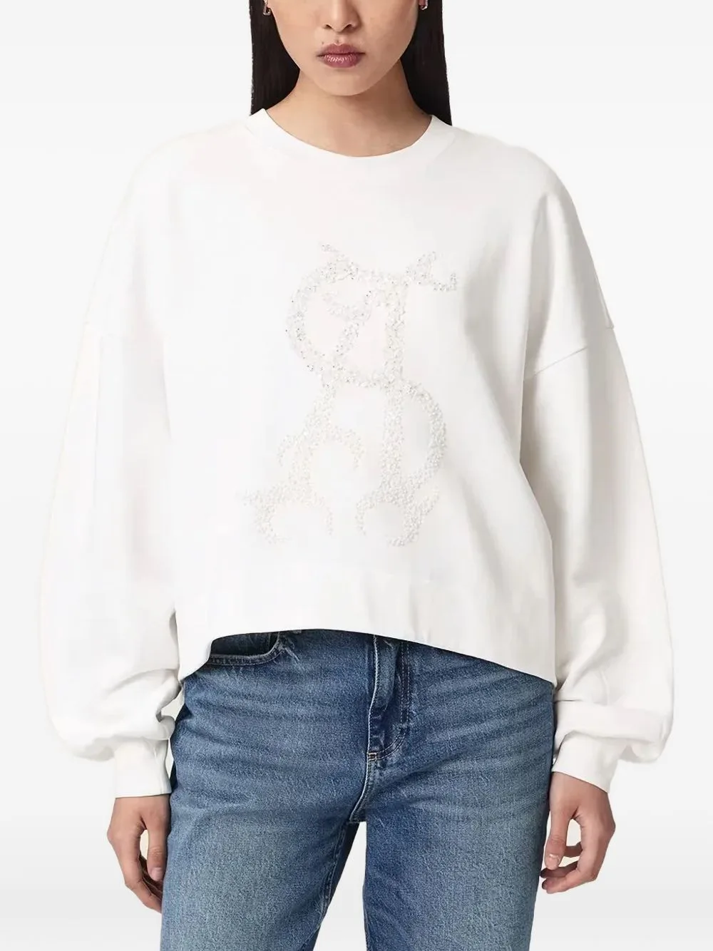 Bead-Embellished Sweatshirt by AllSaints