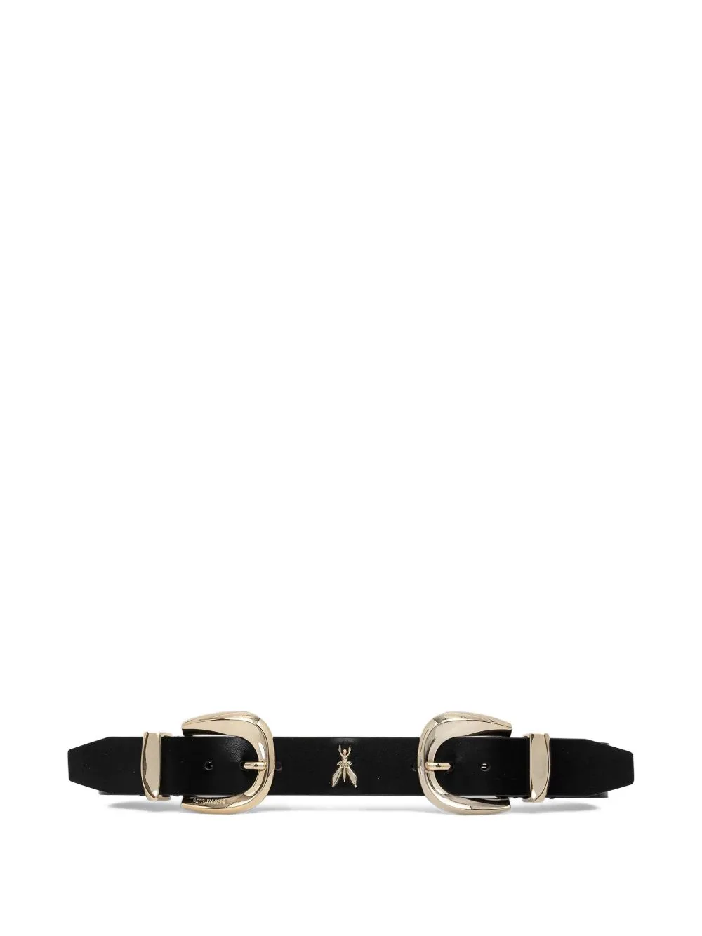 Double-Buckle Leather Belt by Patrizia Pepe