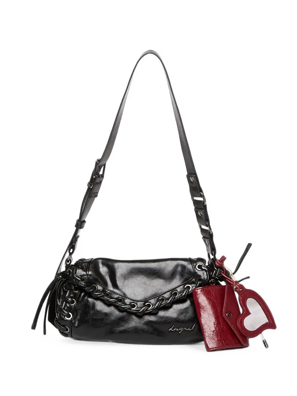 Galaxy Lace-Up Logo-Plaque Shoulder Bag by Desigual