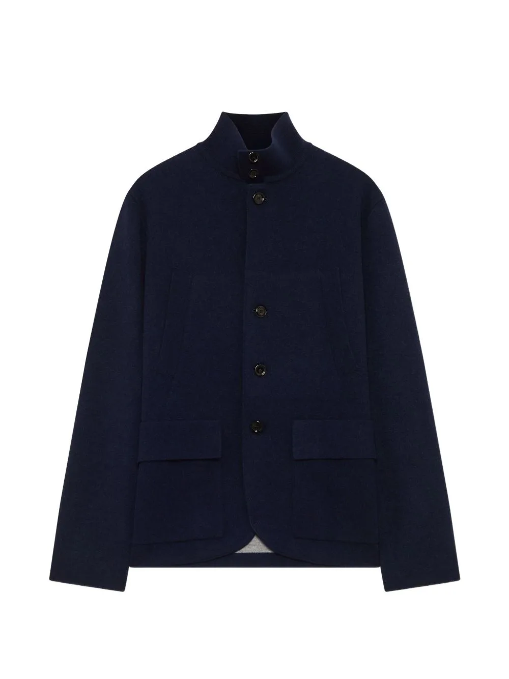 Knitted Button-Up Single-Breasted Coat by Lardini