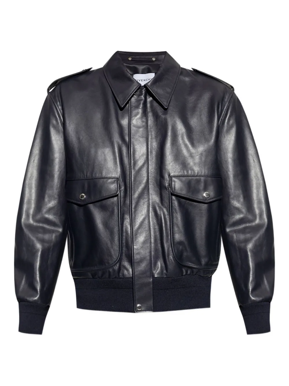 Flap-Pocket Leather Jacket by Givenchy