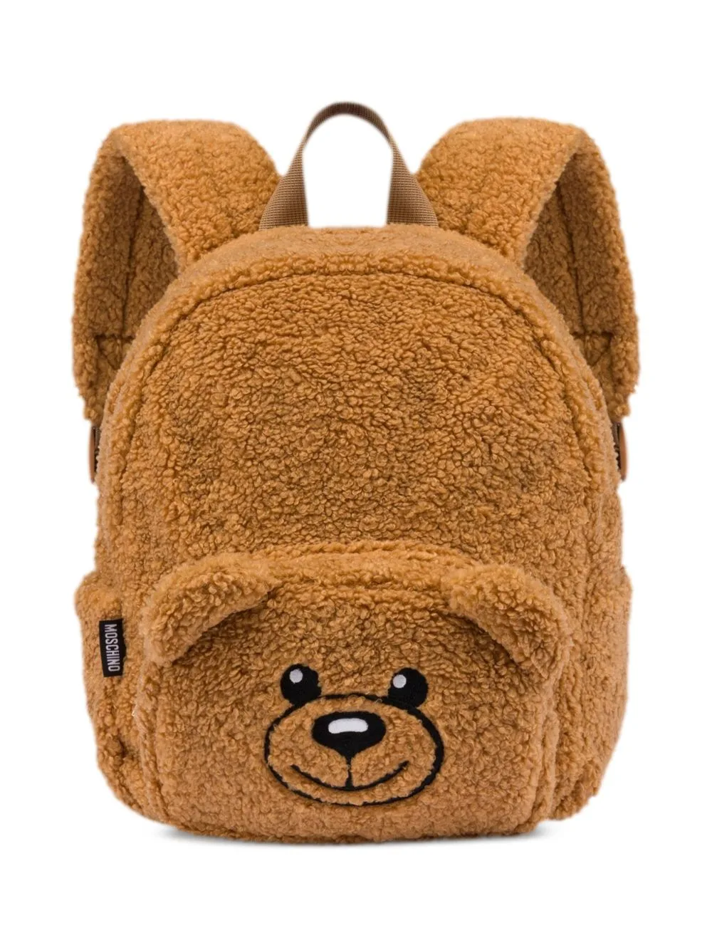 Teddy Bear Fleece-Texture Backpack by Moschino Kids