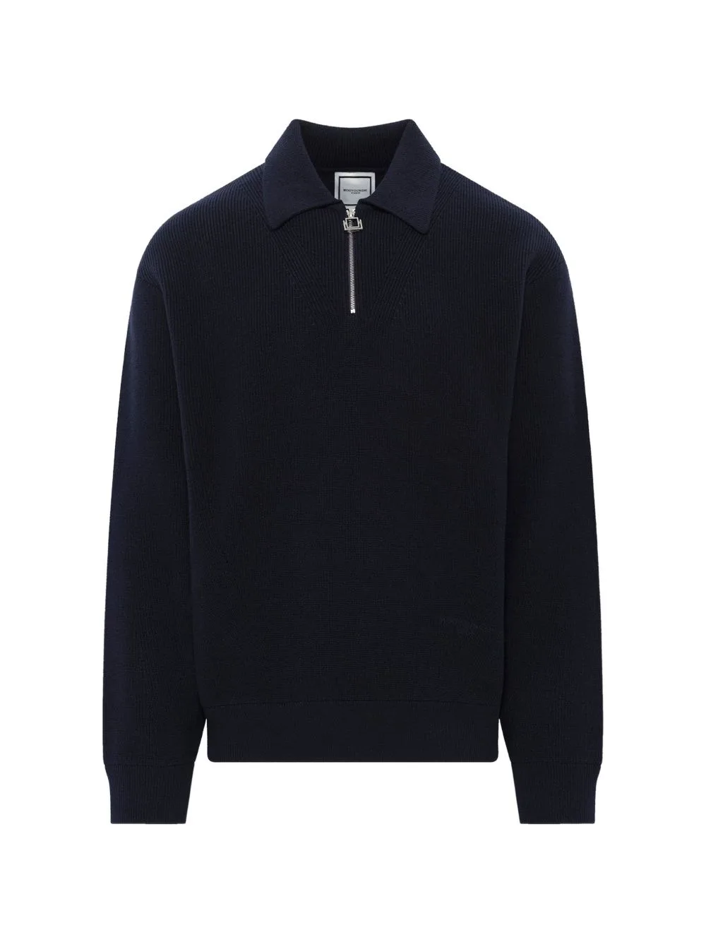 Zip-Fastening Ribbed-Knit Sweater by Wooyoungmi