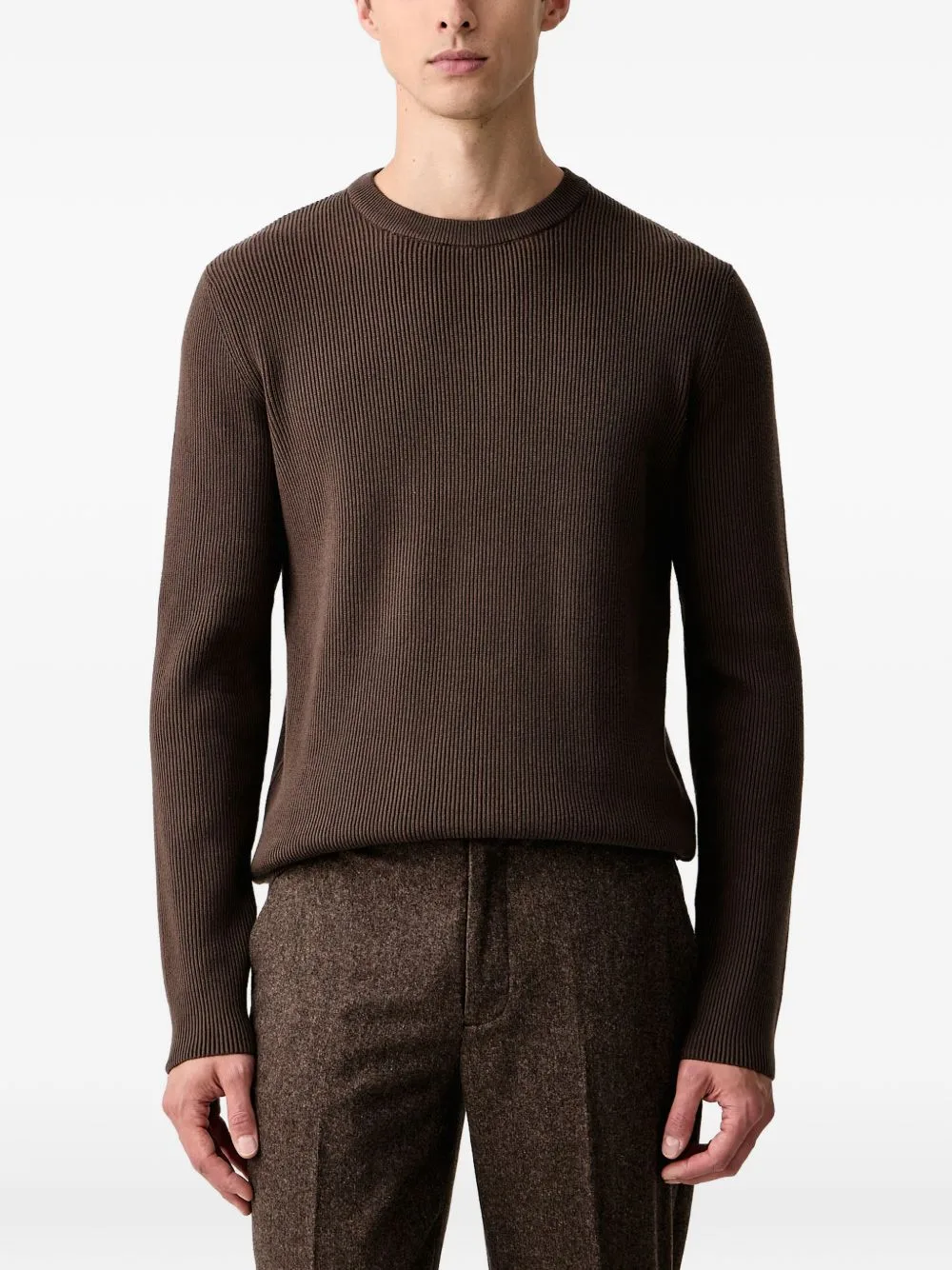 Ribbed-Knit Crew-Neck Sweater by Lindbergh