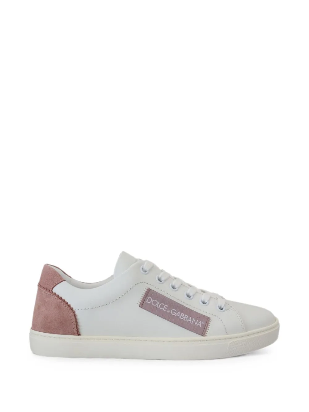 Suede-Panelled Logo-Patch Sneakers by Dolce & Gabbana