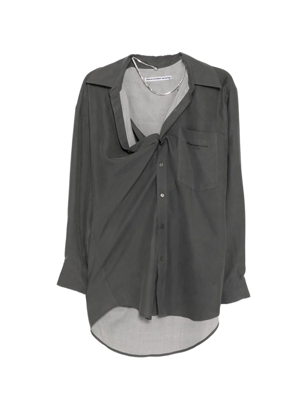 Logo-Print Shirt Dress by Alexander Wang