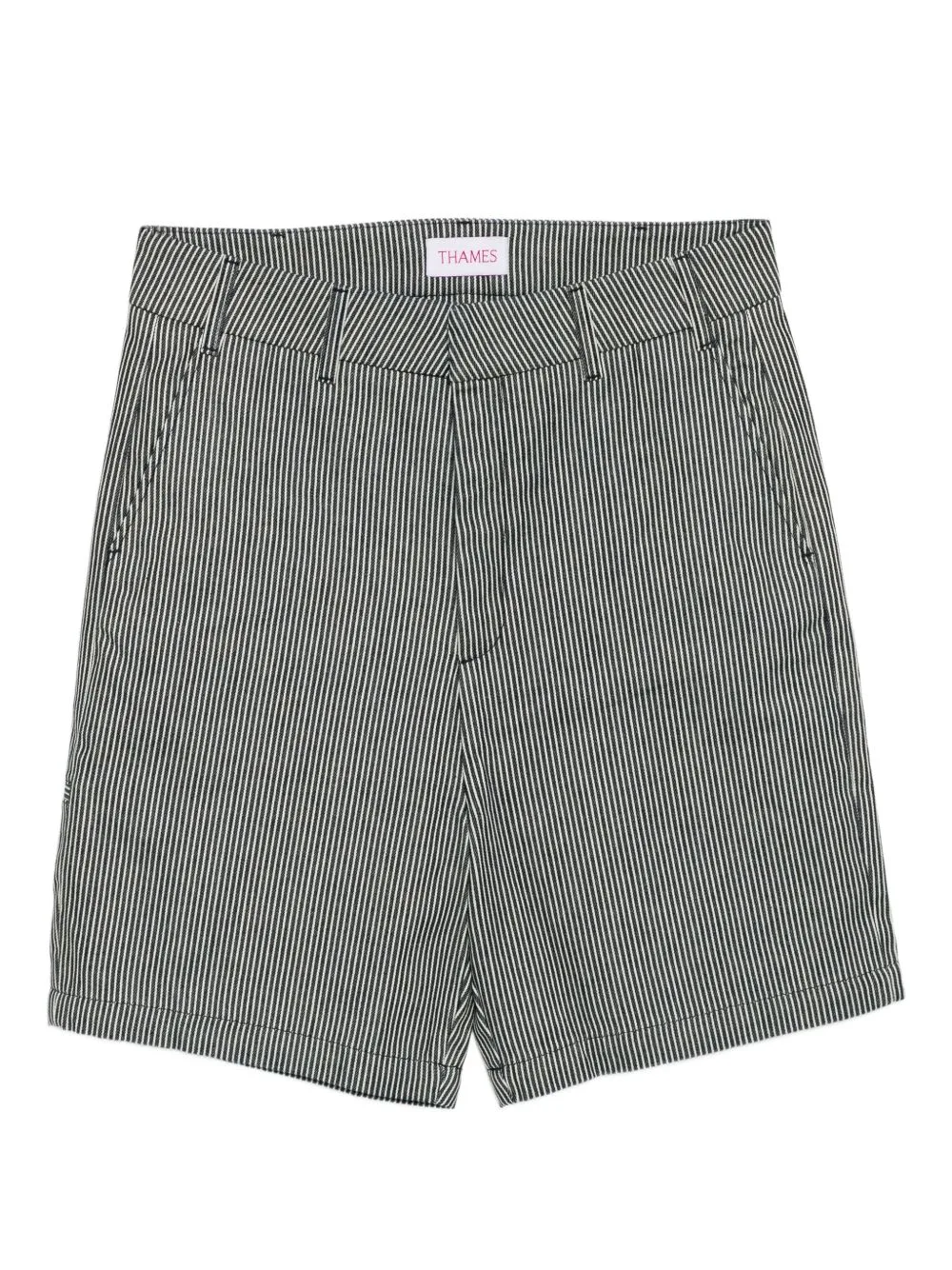 Striped Denim Shorts by THAMES MMXX