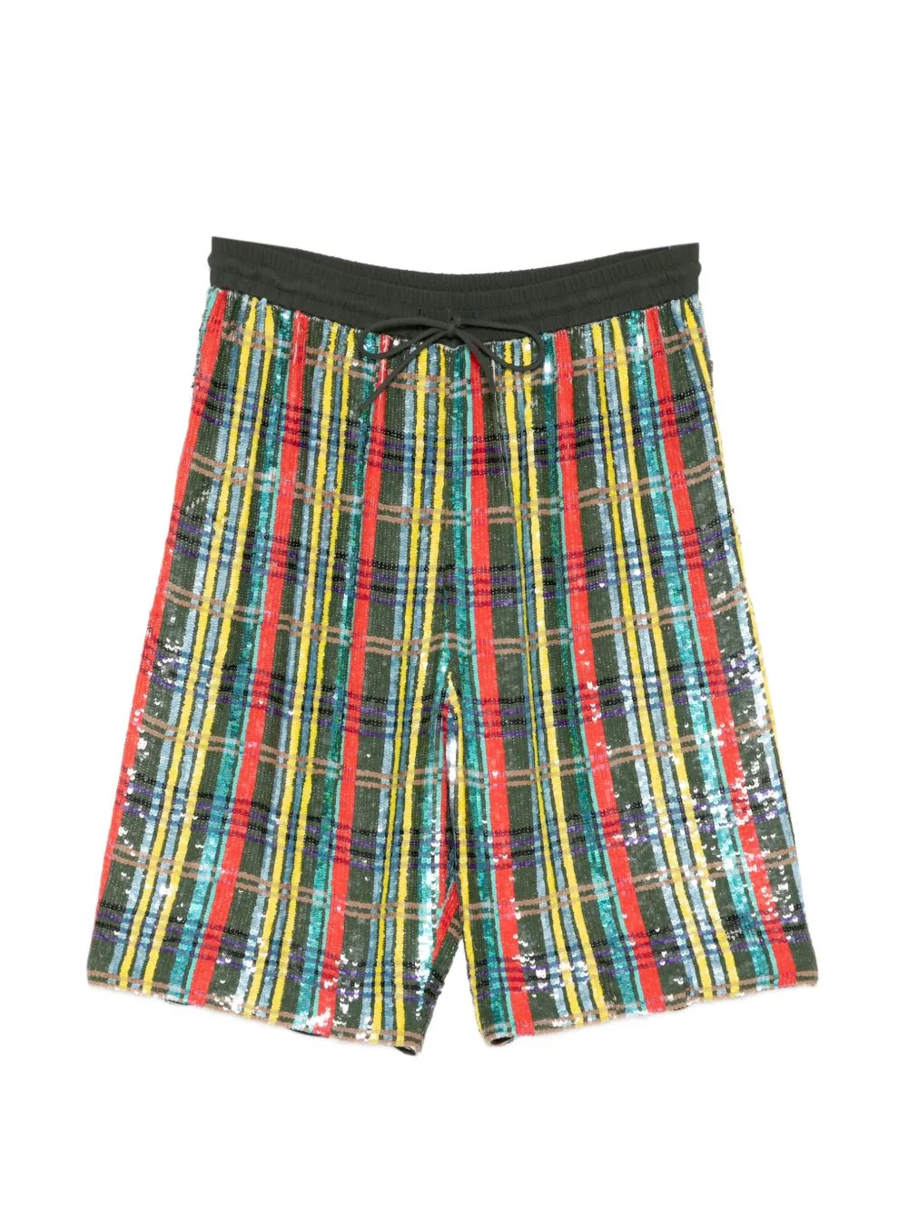 Plaid Sequin Shorts by Ashish