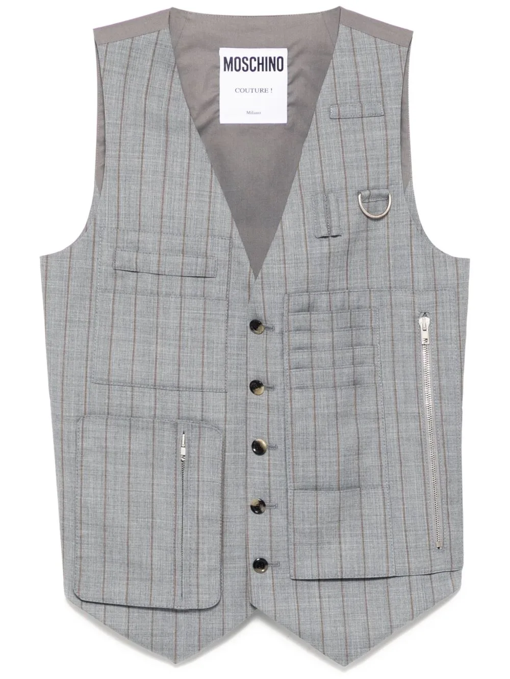 Checked Waistcoat by Moschino