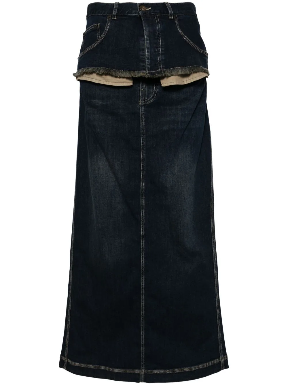 Layered Denim Skirt by ACT N°1